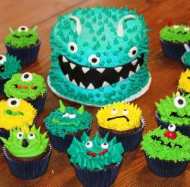 Cute monsters & smash cake