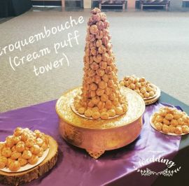 Croquembouche (Tower of cream puffs)