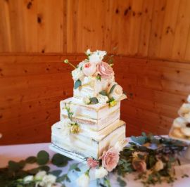 Naked - covered with little buttercream & floral