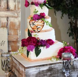 Rustic with fresh flowers