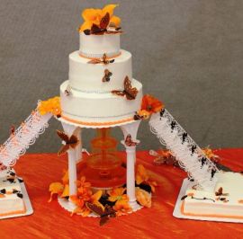 Quinceanera with satelite sheet cakes